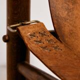 Hungarian calf leather lounge chair