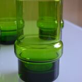 Lot de 6 verres vert vintage 1970 années 70