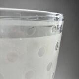 Large Art Deco Wall Lights in Blown Glass and Brass, Italy, 1940s, Set of 2