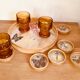Ensemble plateau et sous verres vintage