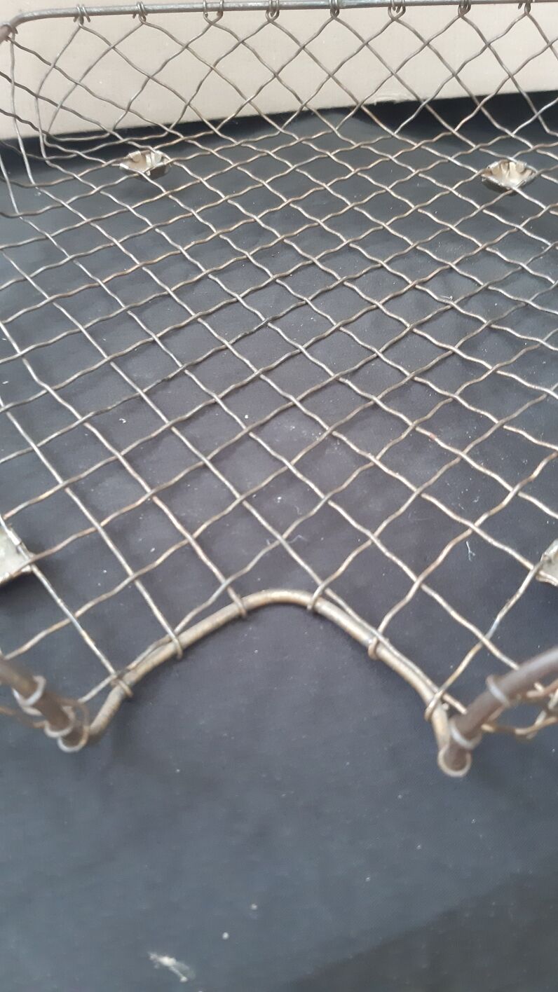 Vintage metal paper bench
