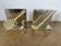 Chrome and brass bookends "tennis & golf" from the 1970s.
