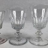 Series of twenty-five crystal stemmed glasses