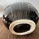 Black ceramic vase