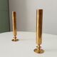 Pair of soliflores in solid brass folk art early twentieth century