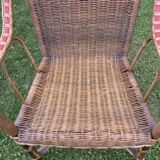 Old wicker armchair