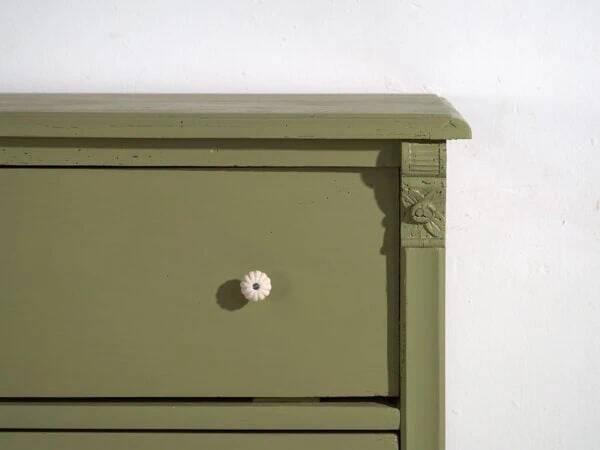 Antique olive green chest of drawers (circa 1920) #55
