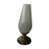 Desk lamp brass plastic lampshade