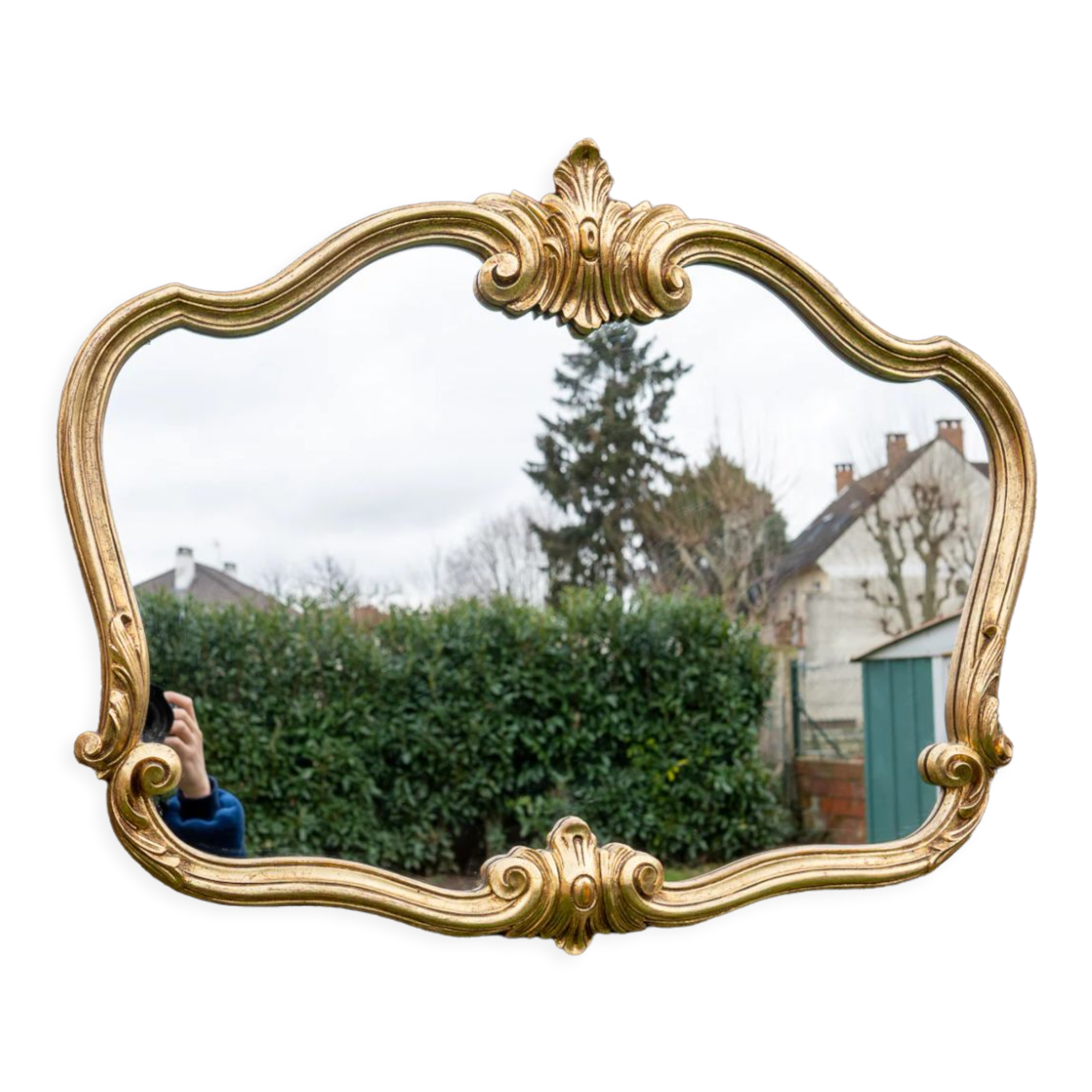 Vintage golden mirror 76x63