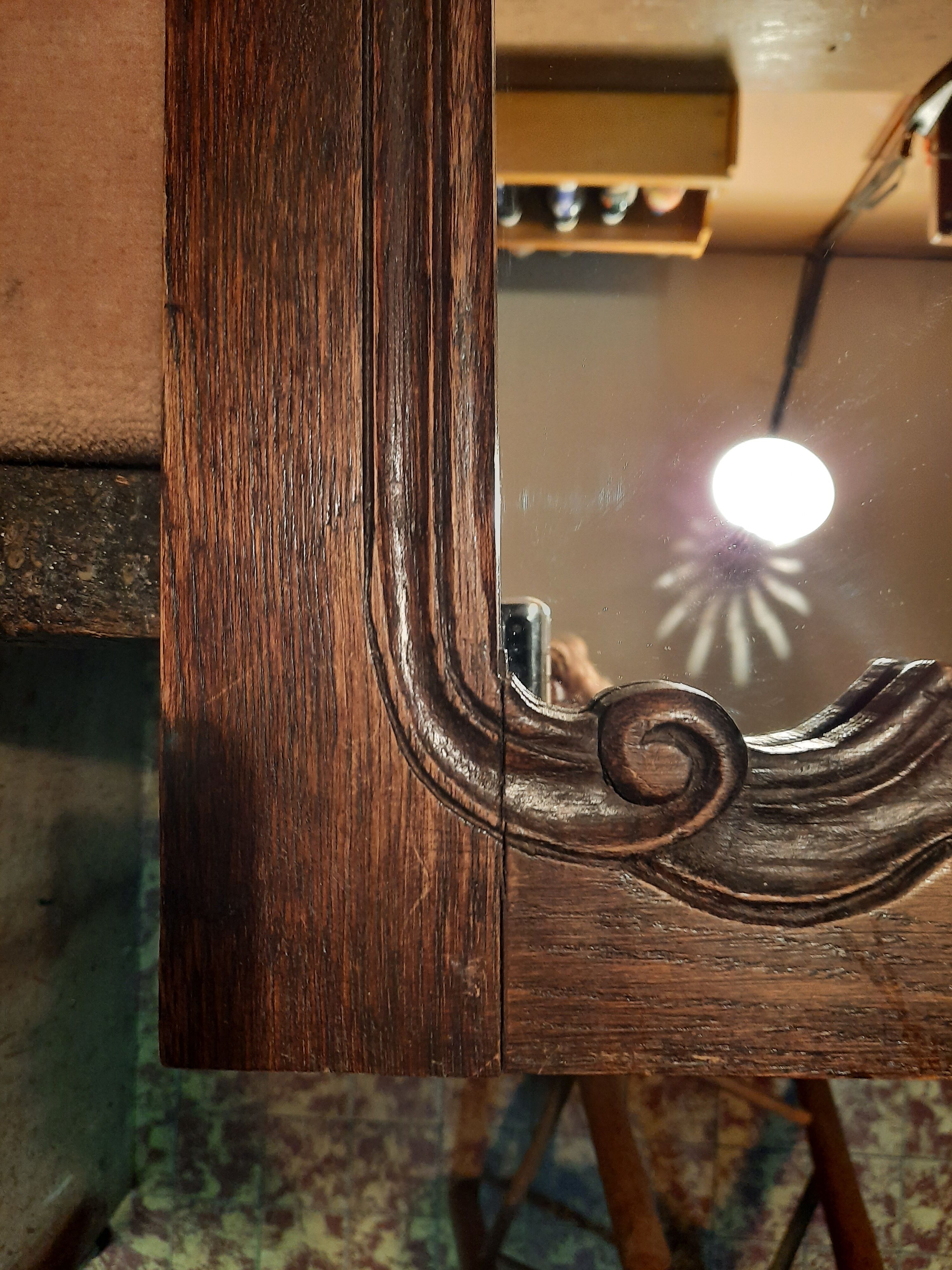 Old oak mirror