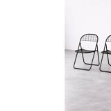 Vintage Mid-Century Modern Minimalist Black Metal Åland Chair from Ikea