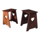 Arts & Crafts Heart Stools, Belgium, 1920s, Set of 2