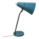 Vintage baby blue desk lamp – metal and brass, 50s-60s