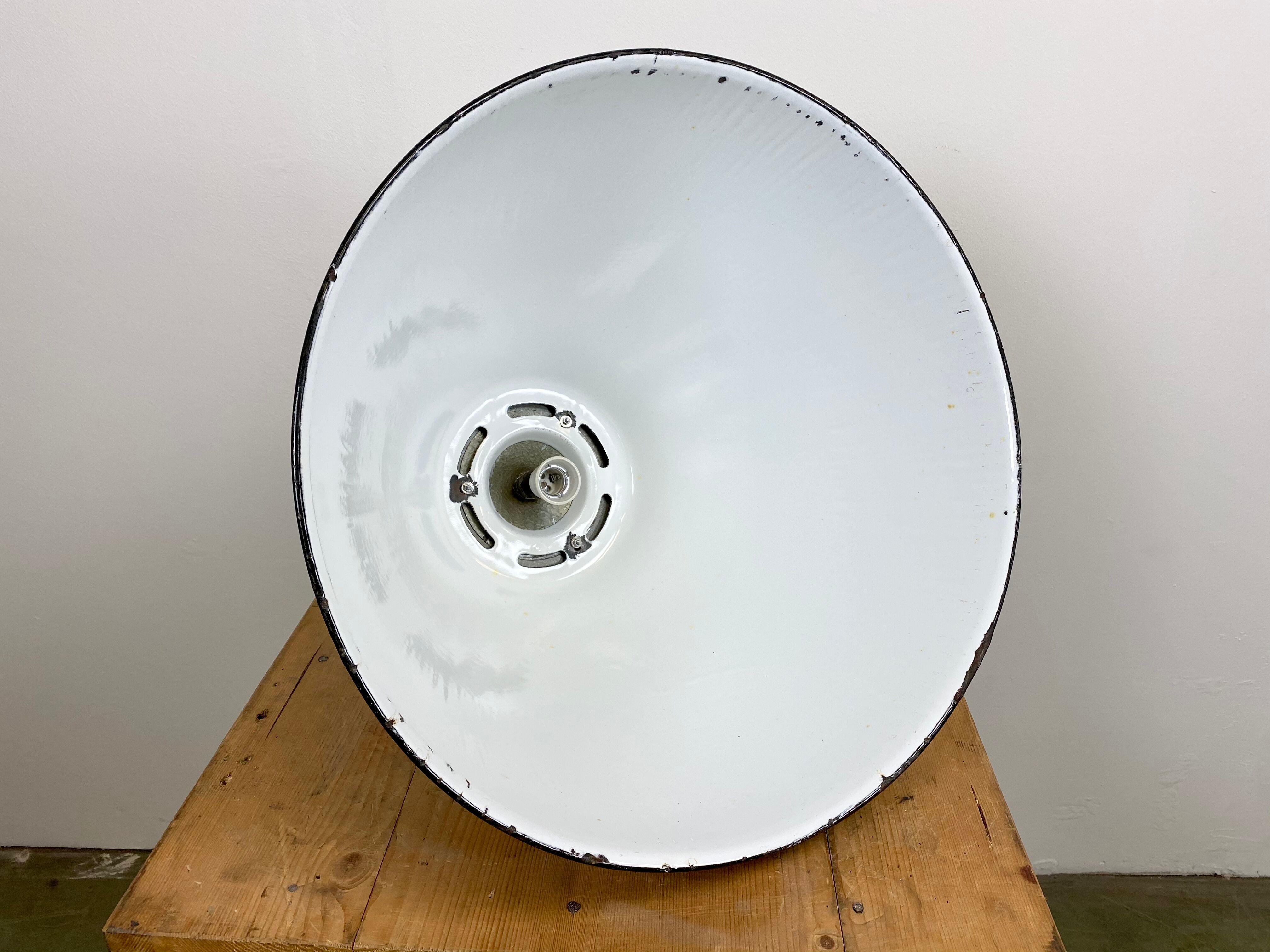 Vintage industrial factory lamp, 1960s