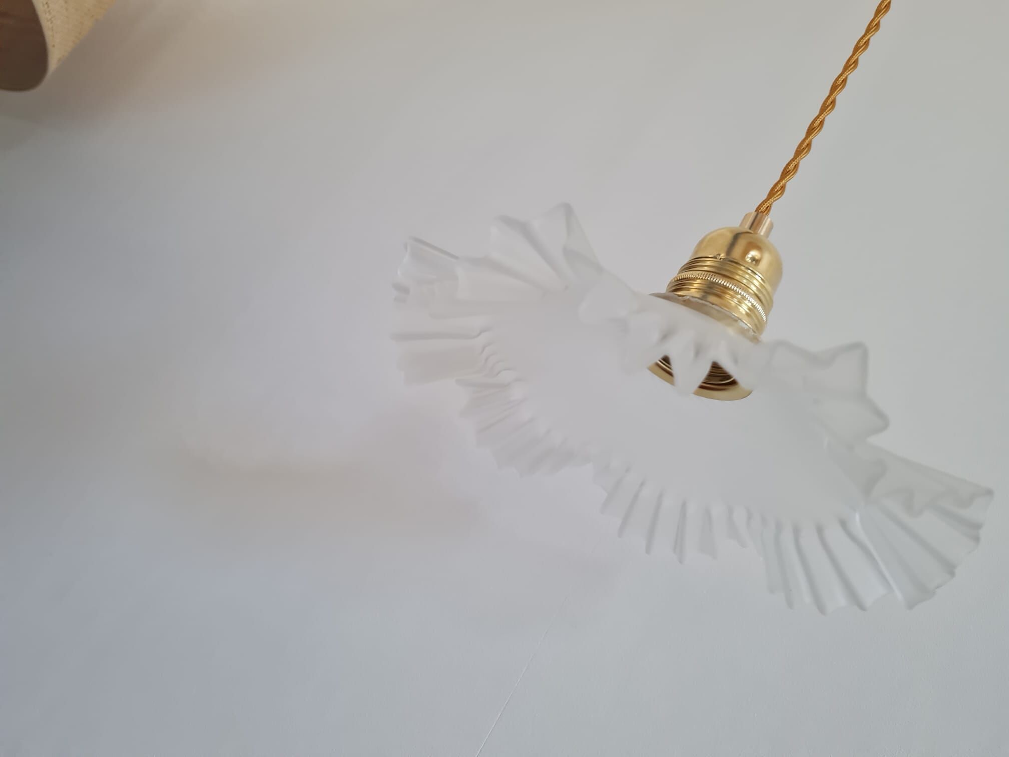 Polished glass hanging