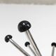 Coat rack with 12 chrome and black plastic hooks, 1960s