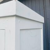 Antique white Parisian wardrobe with Majorelle blue interior