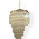 Mid-century italian brass acrylic chandelier lamp