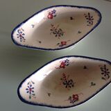 Pair of ravines decor Dambach from the vintage Sarreguemines faienceries 60-70