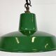 Industrial Green Enamel Factory Pendant Lamp , 1960s