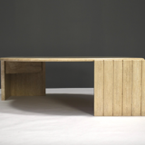 Travertine coffee table by Roche Bobois France 1970