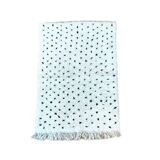 Tapis pois noirs en laine 100x150 cm