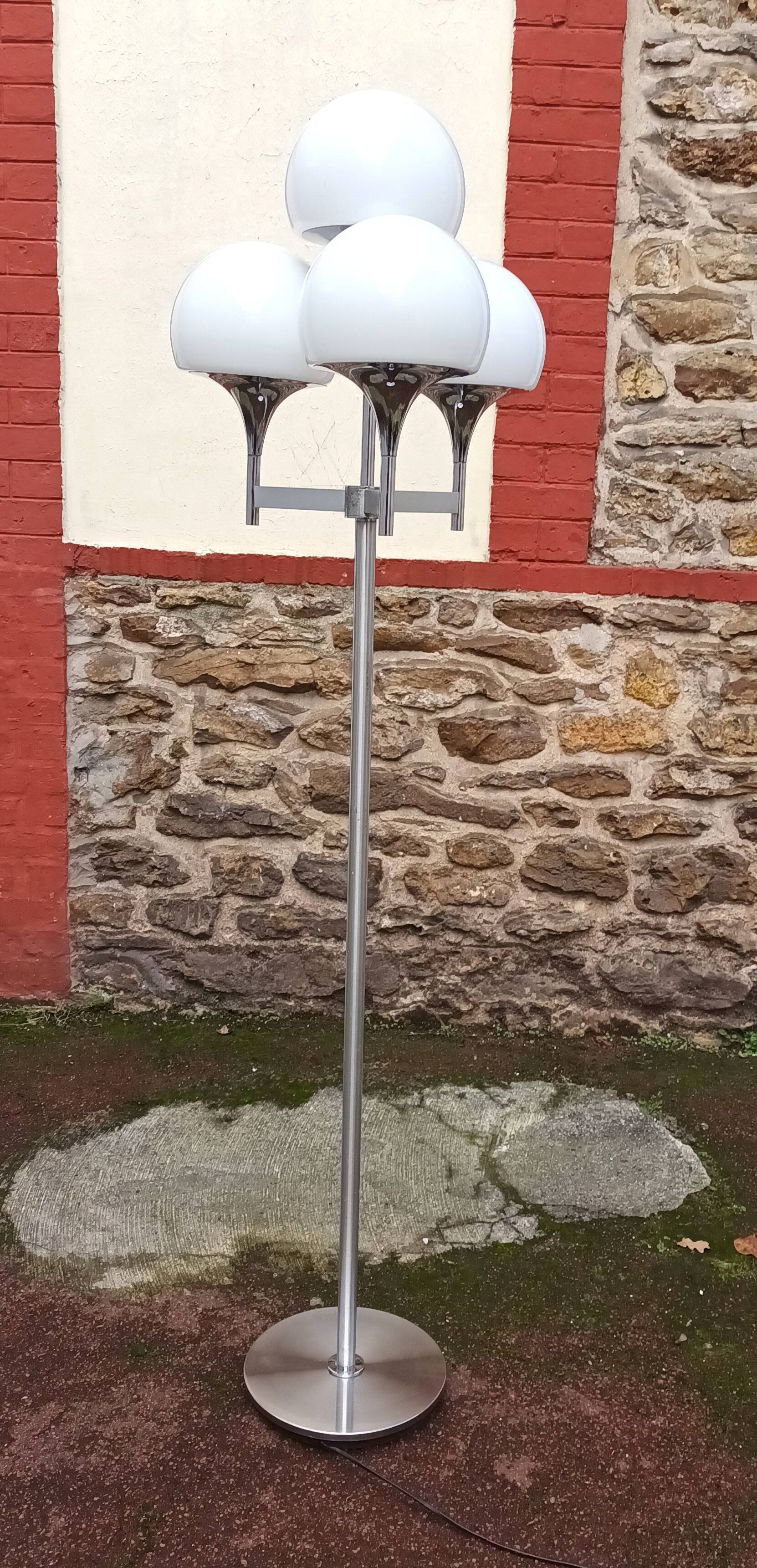 Four-light floor lamp by Gaetano Sciolari, 1970s