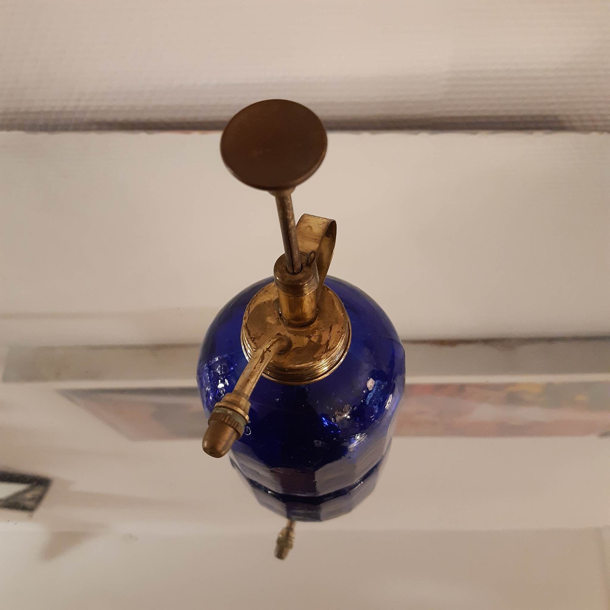 Old cobalt blue vaporizer burette