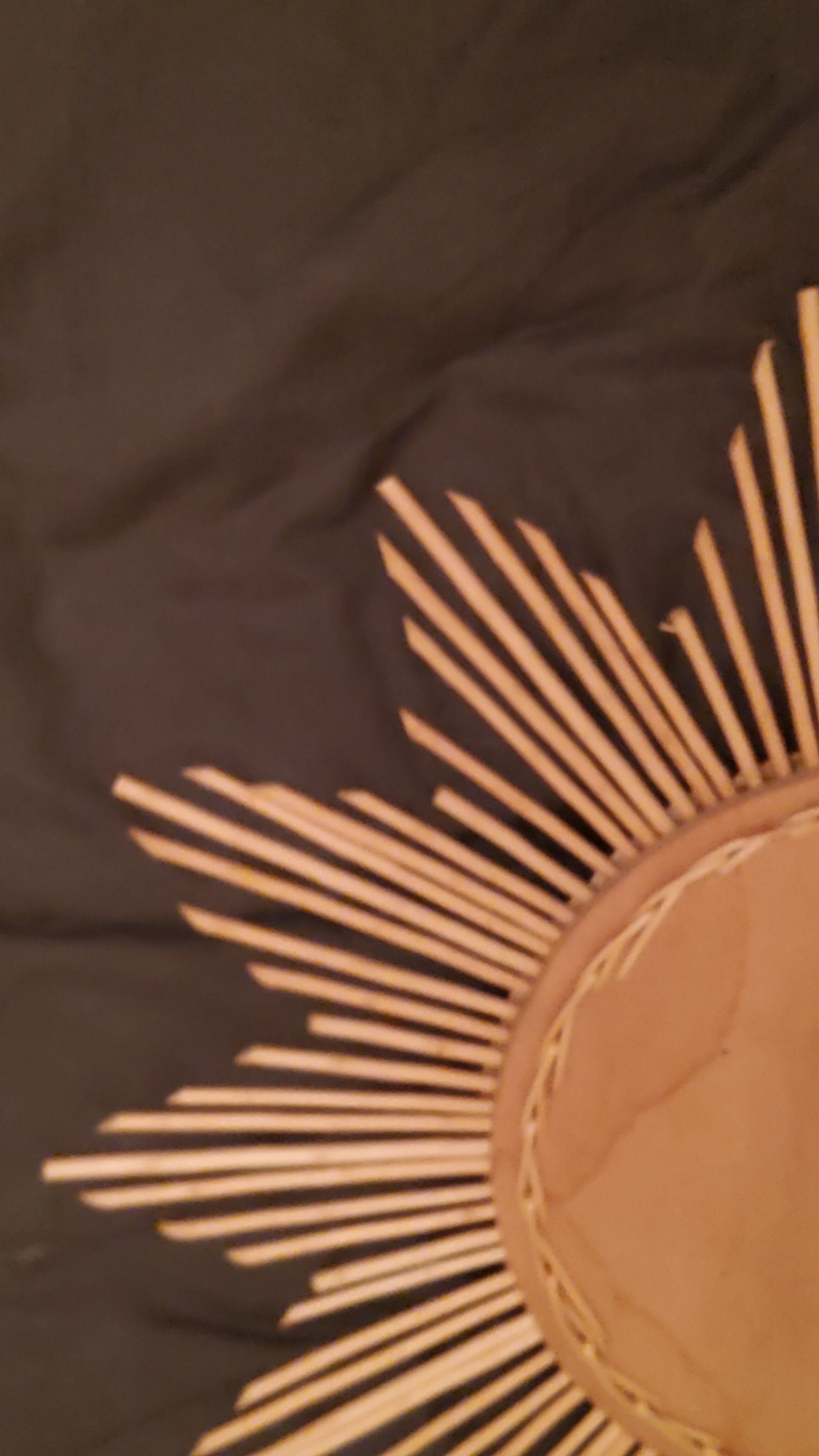 Rattan sun mirror from the 70s