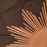 Rattan sun mirror from the 70s