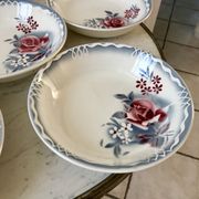 Lot of 6 hollow plates cap digoin sarreguemines model "lot" 30s