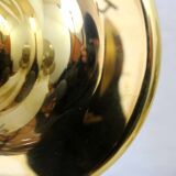 Pair of golden smoked glass lamps
