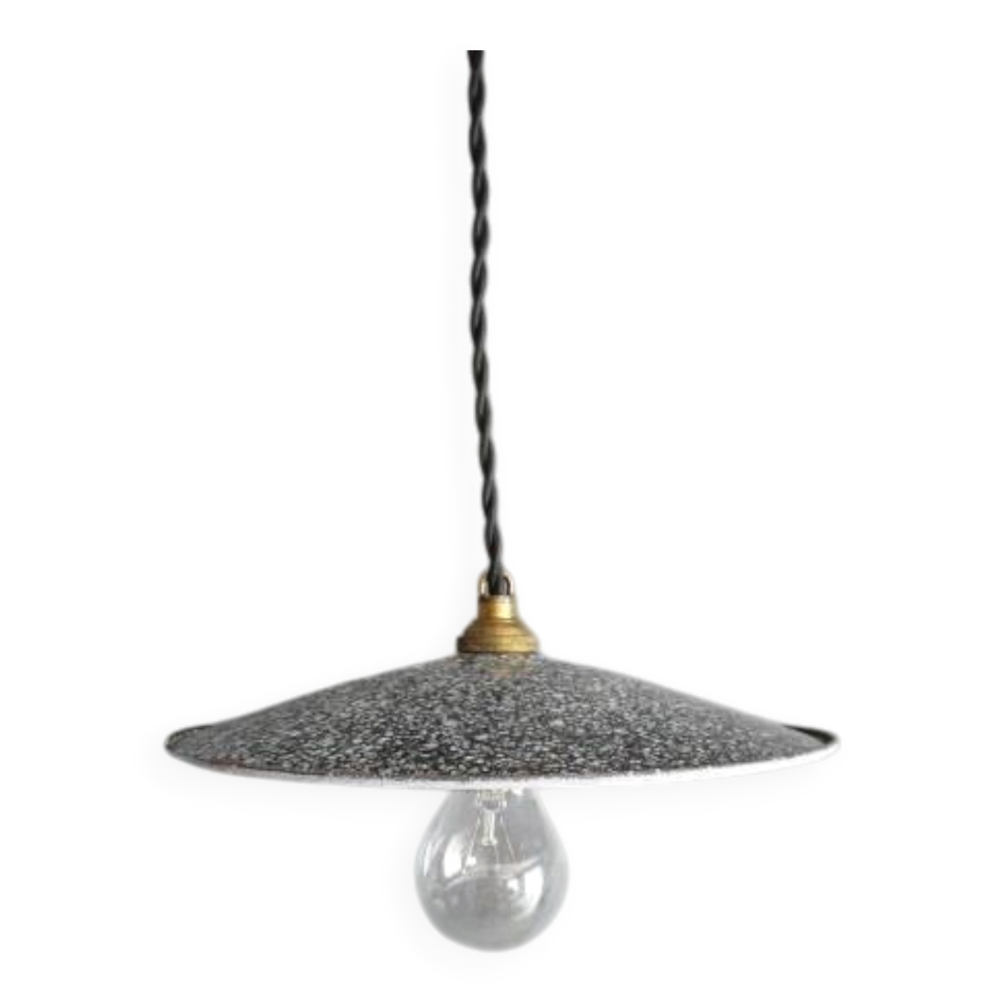 Vintage enamelled metal suspension