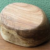 Free-form salad bowl in olive wood