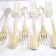 Sfam lot de 6 fourchettes de table chinon en métal argenté filet ancien 21,5 cm