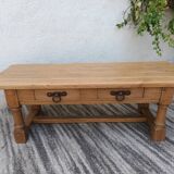 Solid oak farmhouse coffee table