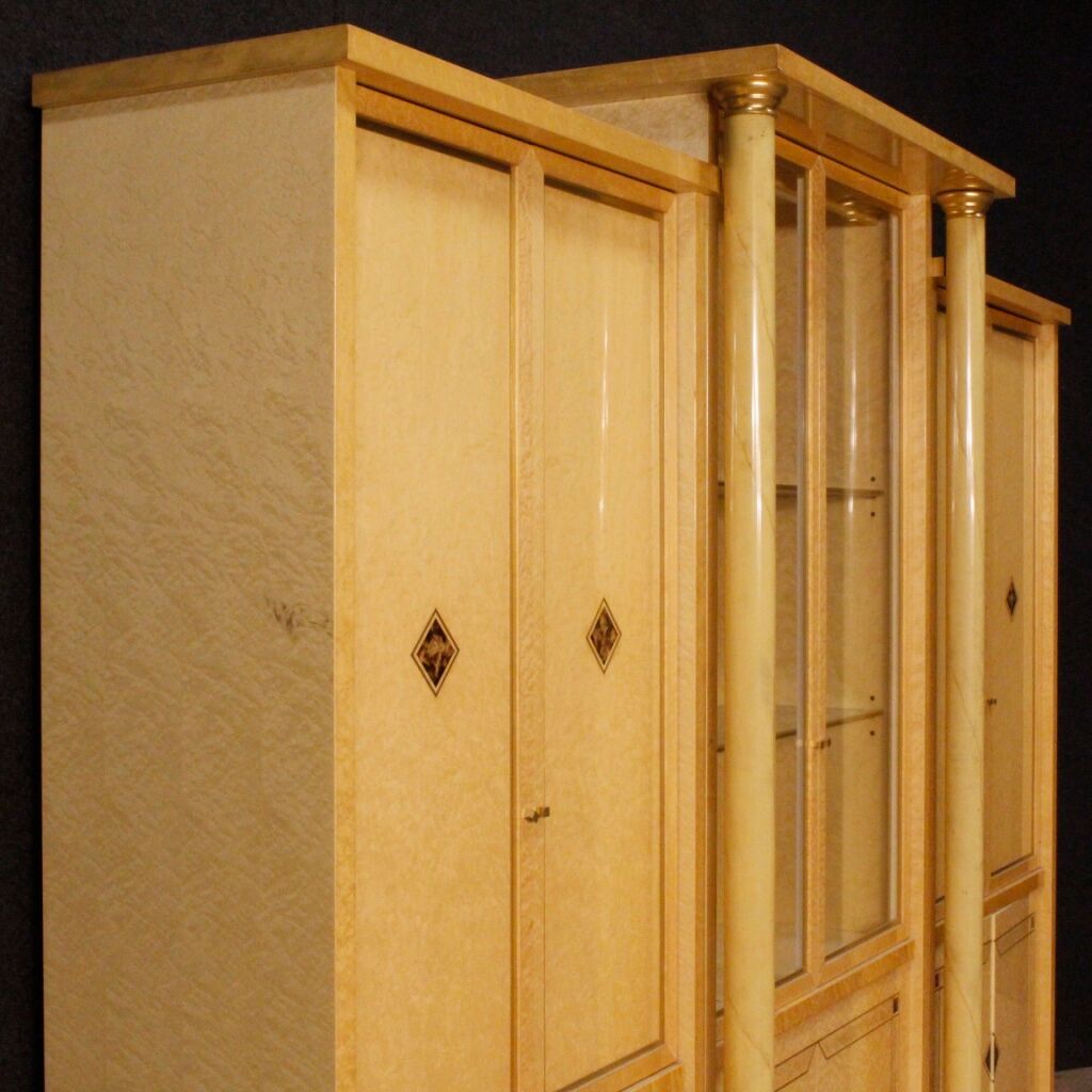 Bibliothèque italienne en bois du XXème siècle