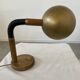Old desk lamp design HILLEBRAND year 70 brass wood