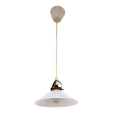 Vintage hanging lamp by Soholm made of white glass, 1970