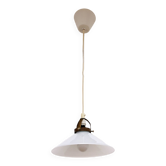 Vintage hanging lamp by Soholm made of white glass, 1970