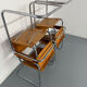 4 vintage tubular chairs with patinated leather designed by Mart Stam