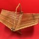 panier en rotin, bambou, corbeille vide poche vintage années 60