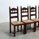 Ensemble de six chaises de salle à manger françaises