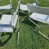 4 fauteuils cuir charme vintage metteur en scène
