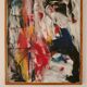 Original Swedish Oil on Canvas – “Abstract” by KB – Vintage & Framed  49 ×
