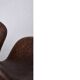 Vintage Mid-Century Modern Danish Brown Leather Swan Chair by Arne Jacobsen
