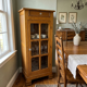 Louis Philippe style antique buffet with glass doors