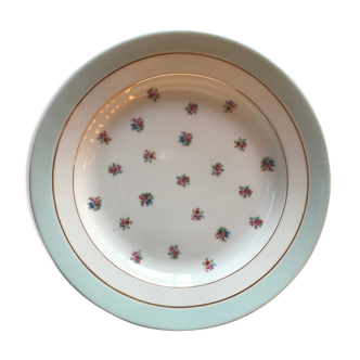 Round dish in Limoges porcelain