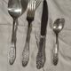 Silver metal cutlery