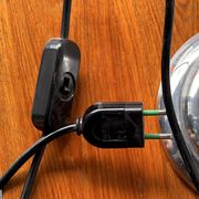 Mid-century Scandinavian sculptural lamp chrome 1970